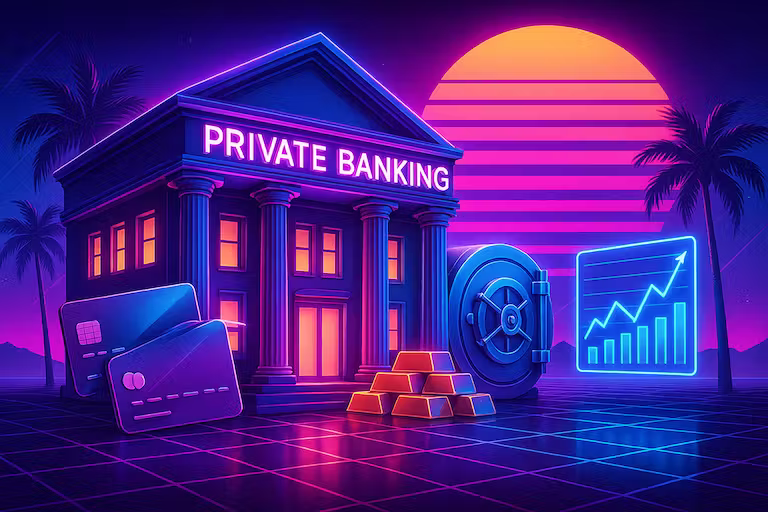 Modern bank building